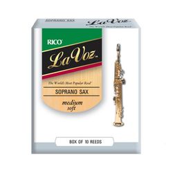 Rico RIC10MS  трости для сопрано-саксофона средние мягкие, La Voz, (MS), 10 шт.в пачке