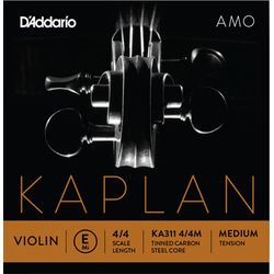 D'Addario KA311 4/4M  Отдельная струна E для скрипки 4/4 Kaplan Amo, углеродистая ст, Medium Tension