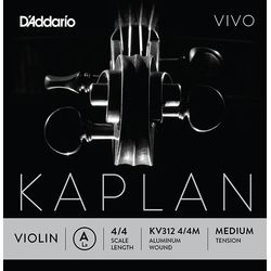 D'Addario KV312 4/4M  Отдельная струна A для скрипки 4/4 Kaplan Vivo, Medium Tension