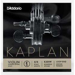 D'Addario KS311W 4/4M  Отдельная струна E для скрипки 4/4 Kaplan Golden Spiral Solo, алюминий/сталь