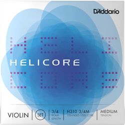 D'Addario H310 3/4M  Комплект струн для скрипки 3/4 Helicore, Medium Tension