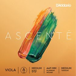 D'Addario A411 MM  Отдельная струна A для альта 15-16" Ascenté, алюминиевая оплетка, Medium Tension