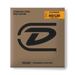 Dunlop DBFS40120S Stainless Steel Flatwound SALE  струны для 5 стр. бас-гитары, 40-120, Short, 32"
