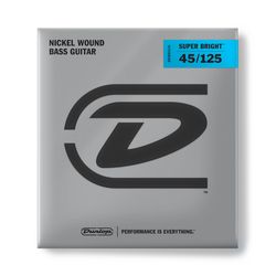 Dunlop DBSBN45125 Super Bright Nickel  струны для 5 стр. бас-гитары, никель, 45-125