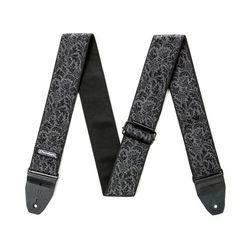 Dunlop D6714 Jacquard Black Thistle  дизайнерский ремень для гитары, жаккардовая ткань c кожей