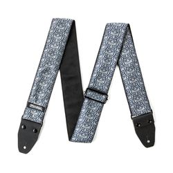 Dunlop D6715 Jacquard Fleurs De Skull  дизайнерский ремень для гитары, жаккардовая ткань c коже