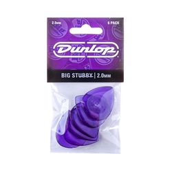 Dunlop 475P200 Big Stubby 6Pack  медиаторы, толщина 2 мм, 6 шт.
