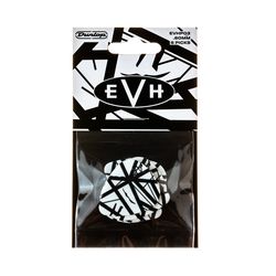 Dunlop EVHP03 EVH White With Black Stripes Picks  медиаторы, толщина 0.6 мм, 6 шт.