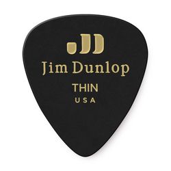 Dunlop 483P03TH Celluloid Black Thin 12Pack  медиаторы, тонкие, 12 шт.