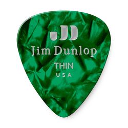 Dunlop 483P12TH Celluloid Green Pearloid Thin 12Pack SALE  медиаторы, тонкие, 12 шт.