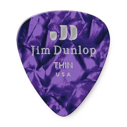 Dunlop 483P13TH Celluloid Purple Pearloid Thin 12Pack SALE  медиаторы, тонкие, 12 шт.