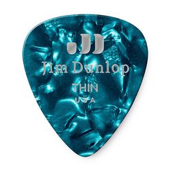 Dunlop 483P11TH Celluloid Turquoise Pearloid Thin 12Pack SALE  медиаторы, тонкие, 12 шт.