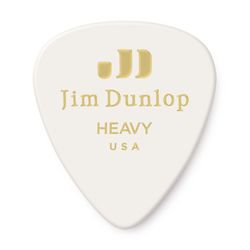 Dunlop 483P01HV Celluloid White Heavy 12Pack  медиаторы, жесткие, 12 шт.