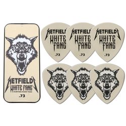 Dunlop PH122T073 Hetfield's White Fang Pick Tin  сувенирный набор медиаторов в пенале, 0.73 мм, 6 шт
