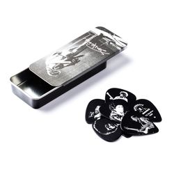 Dunlop JHPTR06M Jimi Hendrix Silver Portrait Pick Tin  сувенирный набор медиат в пенале, сред, 