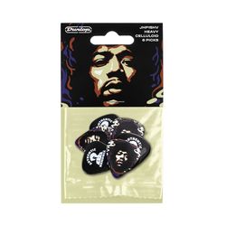 Dunlop JHP15HV Jimi Hendrix Star Haze 6Pack  медиаторы, жесткие,, 6 шт.