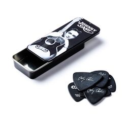 Dunlop JCPT01M Johnny Cash Memphis Pick Tin  сувенирный набор мед-ров в пенале, средние, 6 шт.