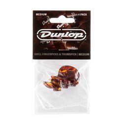 Dunlop 9010TP Plastic Fingerpick 4Pack  когти 3 шт. + 1 шт. коготь на большой палец,  средние