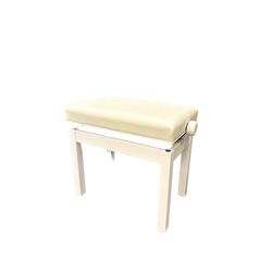 Hidrau X30 White Matt  банкетка, белая сатинированная, сидение белый кожзам