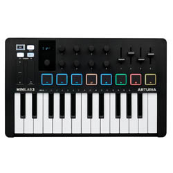 Arturia MiniLAB 3 Black Edition  MIDI-клавиатура, 25 клавиш, пэд-контроллер, цвет черный