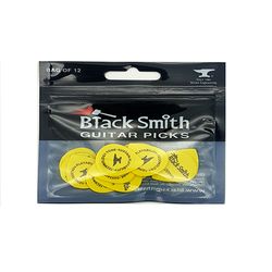 BlackSmith Teardrop Picks TDP010YW-H Heavy 1.0mm Yellow  упаковка медиаторов, delrin, 1.0 мм, 12 шт