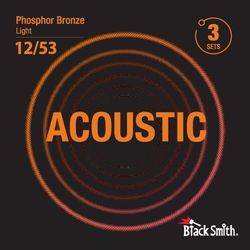 BlackSmith Phosphor Bronze Light 12/53 3 Sets  струны для акуст гитары, 12-53, фосфор бронза, 3 пачк