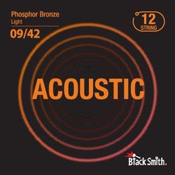 BlackSmith Phosphor Bronze Light 9/42 12 String  струны для 12-стр акуст гитары, 9-42, фосфор бронза