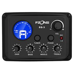 FZONE EQ-3  Врезной гитарный 3х полосный эквалайзер со встроенным тюнером и LCD дисплее