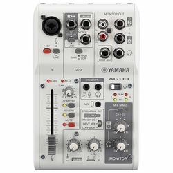 Yamaha AG03MK2 White  3-канальный микшер для потокового вещания с аудиоинтерфейсом USB, белый