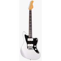 Sire J3 Silver  электрогитара, форма Jazzmaster, махагони, клен/палисандр, Tremolo цвет серебристый