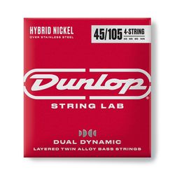 Dunlop DBHYN45105 Dual Dynamic Hybrid Nickel  cтруны для бас-гитары 45-105, никель/сталь