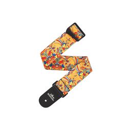 Planet Waves 50BYS02  гит. ремень"Yellow Submarine Primrose Prairie", 50 мм, нейлон, кож.наконечники