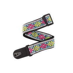 Planet Waves 50TC00  гитарный ремень "Parallel Flowers", 50мм, нейлон, кож. наконечник с фиксатором