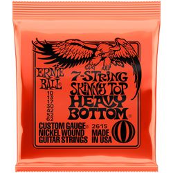 Ernie Ball 2615  струны для 7-струнной электрогитары Nickel Wound Skinny Top Heavy Bottom 10-62