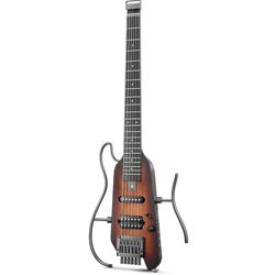 Donner Hush-X Sunburst  электрогитара сайлент с чехлом, HS, цвет санберст