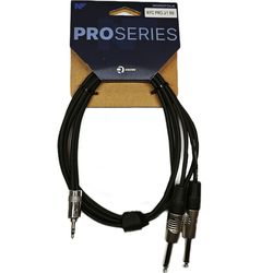 Nordfolk NYC PRO J/3M  кабель 3.5 мм  stereo - 2 x 6,3 мм mono, разъемы REAN, 3 м.