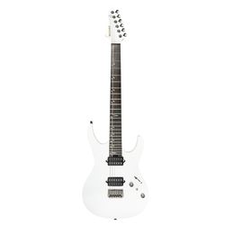 Mooer MMT100 Pearl White  электрогитара с чехлом, форма суперстрат, НН, цвет белый
