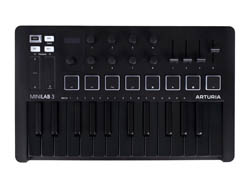 Arturia MiniLAB 3 Deep Black  MIDI-клавиатура, 25 клавиш, пэд-контроллер, цвет черный