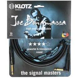 Klotz JBNPR030  Высококачественный гитарный кабель Joe Bonamassa, джек/джек угл, 6,3 мм,3 м, Neutrik