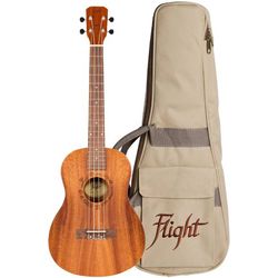 Flight NUB310  укулеле баритон, серия Natural, верхняя дека и корпус - сапеле, чехол в комплекте