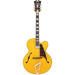 D'Angelico Premier EXL-1 Honey Blonde  полуакустическая гитара с чехлом, форма 335, цвет желтый