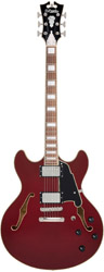 D'Angelico Premier DC Burnt Red  полуакустическая гитара, форма ES-335, цвет красный
