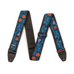 Dunlop JH24 Hendrix Backlight Monterey Blue  ремень для гитары дизайнерский, ширина 2,5"