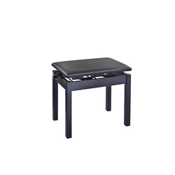 K&M 13992-200-55  банкетка, металл, черный глянец, черный кожзам с уплотнителем, 445-545 мм