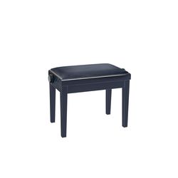 K&M 13975-100-21  банкетка для пианиста, черная глянцевая, черный велюр, 480 - 570 мм