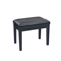 K&M 13976-200-21  банкетка для пианиста, черная глянцевая, черный кожзам, 480 - 570 мм