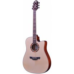 Crafter STG D-16ce  электроакустическая гитара Dreadnought с кейсом, массив ели, цвет натуральный