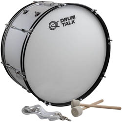 Drum Talk MDB-2612WH  маршевый бас барабан 26"х12", тополь, цвет белый